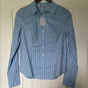 Walter Baker Light Blue Striped Shirt